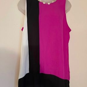 NEW INC Pink High Low Tunic Blouse Large